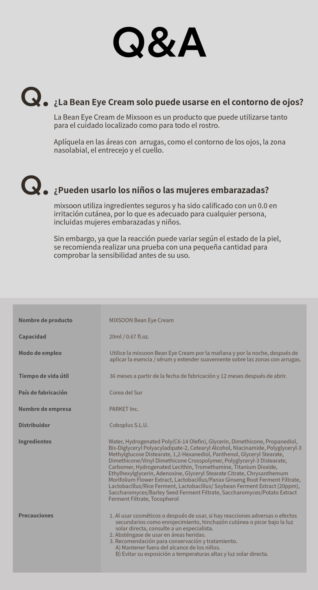 Mixsoon - Bean Eye Cream - Skin Shine